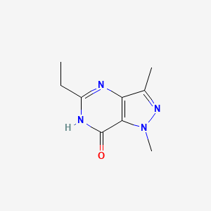 molecular formula C9H12N4O B8778131 5-Ethyl-1,3-dimethyl-1H-pyrazolo[4,3-d]pyrimidin-7(4H)-one CAS No. 89239-43-0