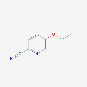 molecular formula C9H10N2O B8778152 5-Isopropoxypicolinonitrile 