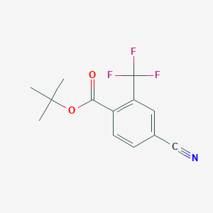 molecular formula C13H12F3NO2 B8778264 Tert-butyl 4-cyano-2-(trifluoromethyl)benzoate 