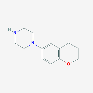 molecular formula C13H18N2O B8778276 1-(3,4-dihydro-2H-1-benzopyran-6-yl)Piperazine CAS No. 163521-17-3