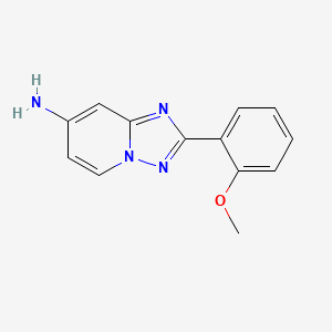 molecular formula C13H12N4O B8778297 2-(2-Methoxyphenyl)-[1,2,4]triazolo[1,5-a]pyridin-7-amine 