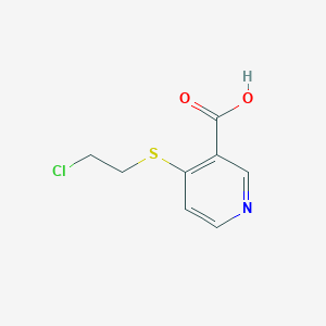 B087783 Nicotinic acid, 4-(2-chloroethylthio)- CAS No. 13096-15-6