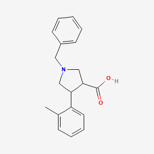 molecular formula C19H21NO2 B8778371 1-Benzyl-4-(2-methylphenyl)pyrrolidine-3-carboxylic acid 