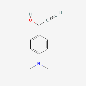 molecular formula C11H13NO B8778421 4-Dimethylamino-alpha-(ethynyl)benzenemethanol 