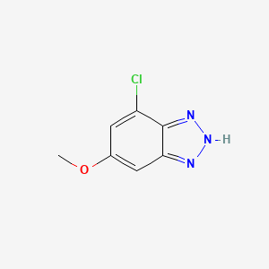 molecular formula C7H6ClN3O B8778473 7-Chloro-5-methoxy-1H-benzo[d][1,2,3]triazole 