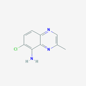 molecular formula C9H8ClN3 B8778546 6-Chloro-3-methylquinoxalin-5-amine CAS No. 919994-76-6