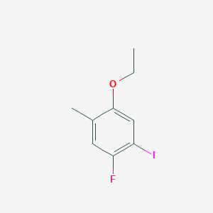 molecular formula C9H10FIO B8778572 1-Ethoxy-4-fluoro-5-iodo-2-methylbenzene CAS No. 918813-06-6