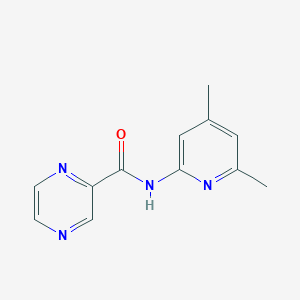 molecular formula C12H12N4O B8778585 N-(4,6-dimethylpyridin-2-yl)pyrazine-2-carboxamide 