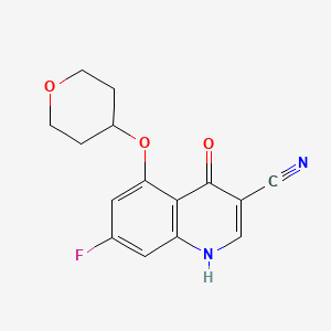 3-Quinolinecarbonitrile, 7-fluoro-4-hydroxy-5-[(tetrahydro-2H-pyran-4-yl)oxy]-