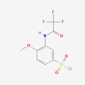 4-Methoxy-3-(2,2,2-trifluoroacetamido)benzene-1-sulfonyl chloride