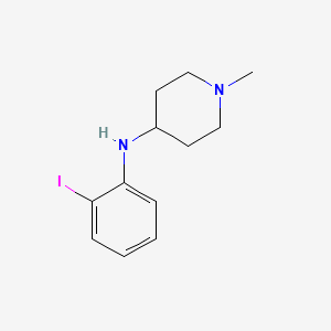 molecular formula C12H17IN2 B8778639 N-(2-iodophenyl)-1-methylpiperidin-4-amine 