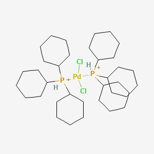 molecular formula C36H68Cl2P2Pd+2 B8778674 Dichlorobis(tricyclohexylphosphino)palladium 