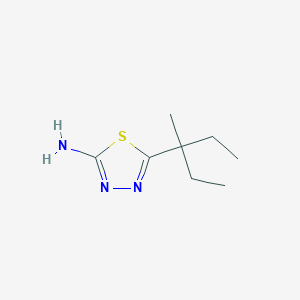 5-(3-Methylpentan-3-yl)-1,3,4-thiadiazol-2-amine