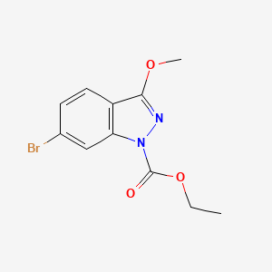 molecular formula C11H11BrN2O3 B8778690 Ethyl 6-bromo-3-methoxy-1H-indazole-1-carboxylate CAS No. 938062-39-6