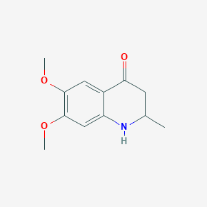 molecular formula C12H15NO3 B8778707 6,7-Dimethoxy-2-methyl-2,3-dihydroquinolin-4(1H)-one CAS No. 57012-79-0