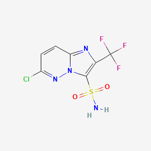 molecular formula C7H4ClF3N4O2S B8778717 6-Chloro-2-(trifluoromethyl)imidazo[1,2-b]pyridazine-3-sulfonamide CAS No. 570416-53-4