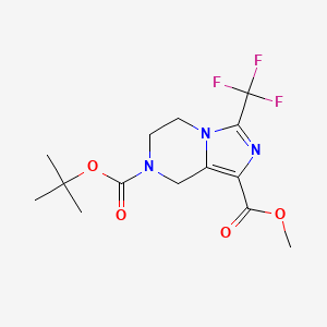 7-tert-Butyl 1-methyl 3-(trifluoromethyl)-5H,6H,7H,8H-imidazo[1,5-a]pyrazine-1,7-dicarboxylate