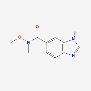 molecular formula C10H11N3O2 B8778801 N-methoxy-N-methyl-1H-benzo[d]imidazole-5-carboxamide 