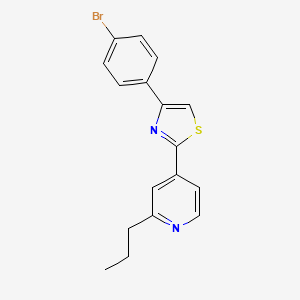 molecular formula C17H15BrN2S B8778826 4-[4-(4-Bromophenyl)-1,3-thiazol-2-yl]-2-propylpyridine 