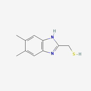 molecular formula C10H12N2S B8778848 Benzimidazole, 5,6-dimethyl-2-mercaptomethyl- CAS No. 73688-72-9