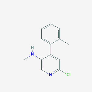 6-chloro-N-methyl-4-(2-methylphenyl)pyridin-3-amine