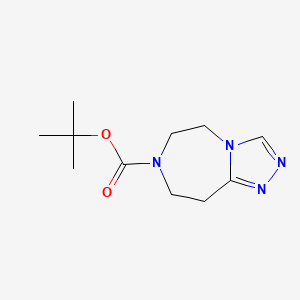 molecular formula C11H18N4O2 B8778874 Tert-butyl 8,9-dihydro-5H-[1,2,4]triazolo[4,3-D][1,4]diazepine-7(6H)-carboxylate 