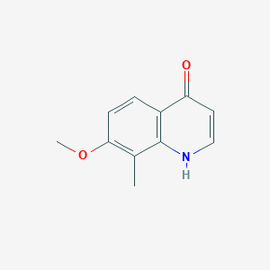 molecular formula C11H11NO2 B8778911 4-Hydroxy-7-methoxy-8-methyl-quinoline CAS No. 872497-14-8