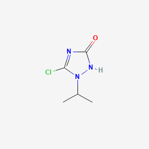 molecular formula C5H8ClN3O B8778916 5-Chloro-1,2-dihydro-1-isopropyl-3H-1,2,4-triazol-3-one CAS No. 42509-62-6