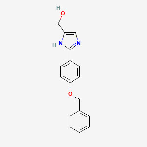 molecular formula C17H16N2O2 B8778917 4-Hydroxymethyl-2-(4-benzyloxyphenyl)-imidazole 