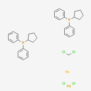 molecular formula C35H40Cl4FeP2Pd B8778920 [1,1-bis(diphenylphosphino)ferrocene]dichloropalladium(II) dichlormethane 