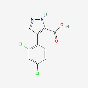 molecular formula C10H6Cl2N2O2 B8778952 4-(2,4-Dichlorophenyl)-1H-pyrazole-3-carboxylic acid 