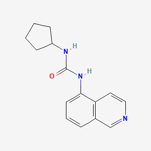molecular formula C15H17N3O B8779028 1-Cyclopentyl-3-(isoquinolin-5-yl)urea 
