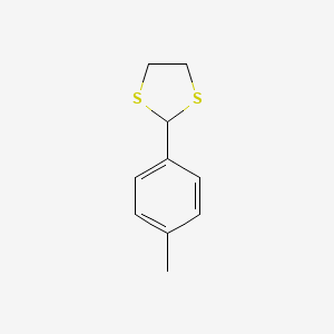 molecular formula C10H12S2 B8779048 2-(p-Tolyl)-1,3-dithiolane CAS No. 23229-29-0