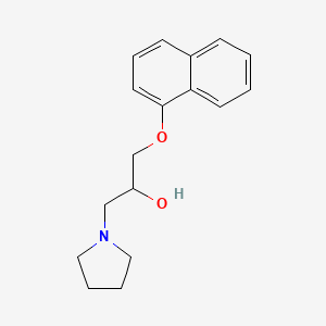 molecular formula C17H21NO2 B8779061 1-(Naphthalen-1-yloxy)-3-pyrrolidin-1-yl-propan-2-ol 