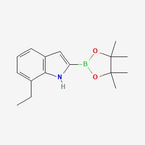 molecular formula C16H22BNO2 B8779176 7-ethyl-2-(4,4,5,5-tetramethyl-1,3,2-dioxaborolan-2-yl)-1H-indole 