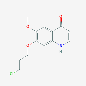 molecular formula C13H14ClNO3 B8779224 7-(3-Chloropropoxy)-6-methoxyquinolin-4-OL 