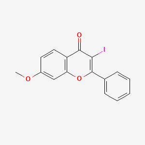 molecular formula C16H11IO3 B8779292 3-Iodo-7-methoxy-2-phenyl-chromen-4-one CAS No. 153446-72-1