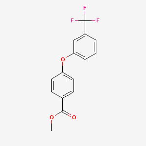 molecular formula C15H11F3O3 B8779386 Methyl 4-[3-(trifluoromethyl)phenoxy]benzoate CAS No. 136562-59-9