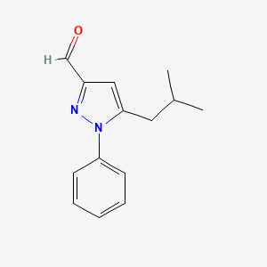 molecular formula C14H16N2O B8779404 5-Isobutyl-1-phenyl-1H-pyrazole-3-carbaldehyde 