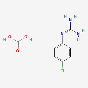 molecular formula C8H10ClN3O3 B8779424 1-(4-Chlorophenyl)guanidine carbonate(1:x) 