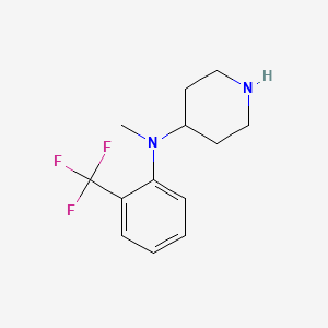 molecular formula C13H17F3N2 B8779425 4-Piperidinamine, N-methyl-N-[2-(trifluoromethyl)phenyl]- 