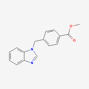 molecular formula C16H14N2O2 B8779431 methyl 4-[(1H-benzoimidazol-1-yl)methyl]benzoate 
