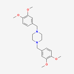 molecular formula C22H30N2O4 B8779435 1,4-Bis(3,4-dimethoxybenzyl)piperazine 