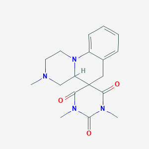 1',3,3'-trimethyl-2,3,4,4a-tetrahydro-1H,2'H,6H-spiro[pyrazino[1,2-a]quinoline-5,5'-pyrimidine]-2',4',6'(1'H,3'H)-trione