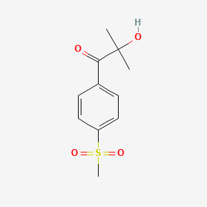 molecular formula C11H14O4S B8779560 2-Hydroxy-2-methyl-1-(4-(methylsulfonyl)phenyl)propan-1-one 