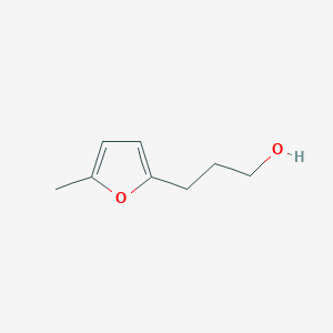 molecular formula C8H12O2 B8779589 3-(5-Methyl-2-furanyl)-1-propanol 