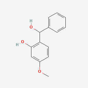 molecular formula C14H14O3 B8779685 2-[Hydroxy(phenyl)methyl]-5-methoxyphenol 