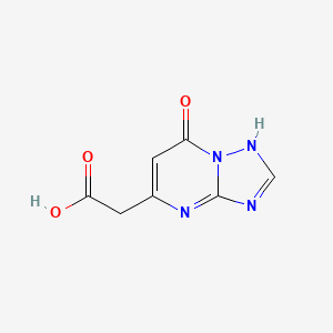 molecular formula C7H6N4O3 B8779686 (7-Oxo-1,7-dihydro[1,2,4]triazolo[1,5-a]pyrimidin-5-yl)acetic acid CAS No. 85871-89-2