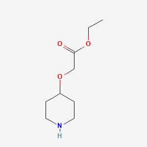 molecular formula C9H17NO3 B8779732 Ethyl 2-(4-piperidyloxy)-acetate 