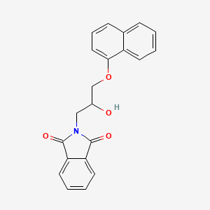 molecular formula C21H17NO4 B8779749 2-(2-Hydroxy-3-(1-naphthyloxy)propyl)-1H-isoindole-1,3(2H)-dione 